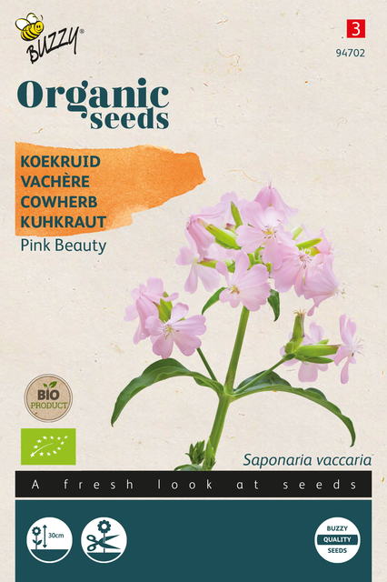 Buzzy® Organic Saponaria, Koekruid Pink Beauty (BIO) - afbeelding 1