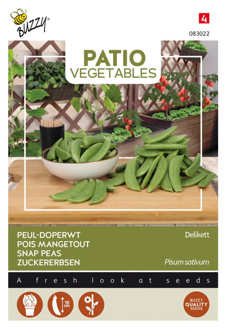 Buzzy® Patio Veggies, Sugar Snap delikett - afbeelding 1