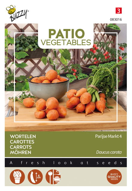 Buzzy® Patio Veggies, Wortel Parijse Markt - afbeelding 1