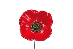 Buzzy Voederschaal op steker papaver l75cm