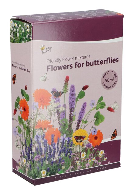 Buzzy Zaden friendly flowers vlinders 50m2