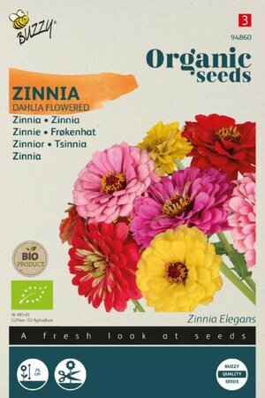 Buzzy Zaden zinnia dahliabloemige 1.5g
