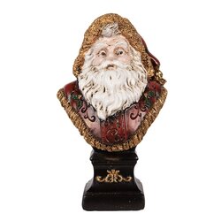 C&E Decoratie buste kerstman 10x8x17 cm