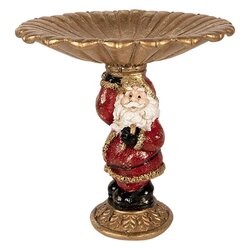 C&E Decoratie kerstman met schaal 24x19x24 cm