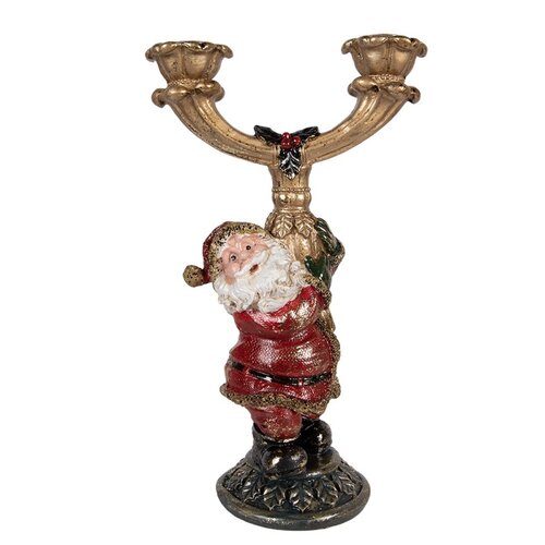 C&E Kandelaar kerstman 17x10x28 cm