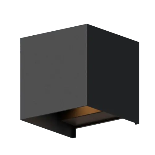 CALEX Bari Outdoor Up and Downlight Vierkant 7W 400LM 3000K 220-240V Zwart