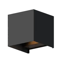 CALEX Bari Outdoor Up and Downlight Vierkant 7W 400LM 3000K 220-240V Zwart