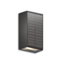 CALEX Brindisi Outdoor Rechargeable Solar Up en Downlight SMD 0.4W 45LM 2700K Zwart