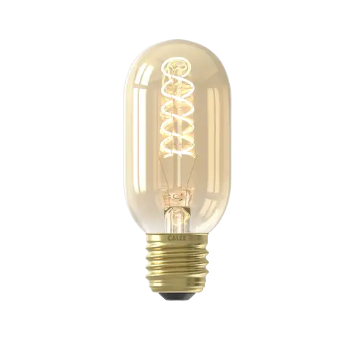 Calex Buis T45 Goud Flex Filament 220-240V 3.8W 250lm 2100K E27 Dimbaar met LED dimmer