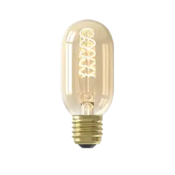 Calex Buis T45 Goud Flex Filament 220-240V 3.8W 250lm 2100K E27 Dimbaar met LED dimmer