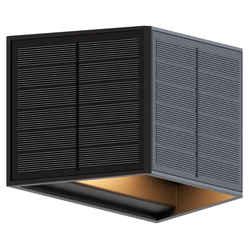 CALEX Caserta Outdoor Rechargeable Solar Up and Downlight Adjustable SMD 0.5W 40LM 2700K Zwart