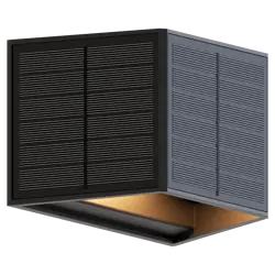 CALEX Caserta Outdoor Rechargeable Solar Up and Downlight Adjustable SMD 0.5W 40LM 2700K Zwart