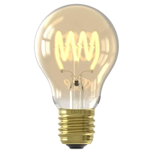 CALEX Dag en Nacht Sensor Standaard A60 Goud Flex filament E27 3.5W 230LM 2200K 220-240V