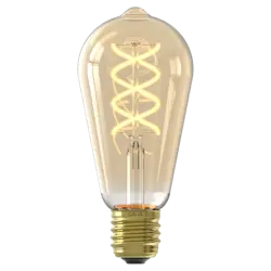 CALEX Day and Night Sensor Rustiek ST64 Goud Flex filament E27 3.5W 230LM 2200K 220-240V