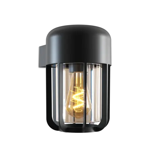 CALEX Faenza Outdoor Wandlamp Day and Night Sensor E27 220-240V Zwart