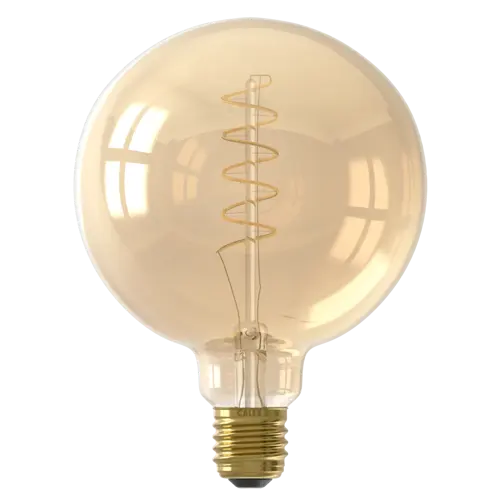 Calex Globe G125 Goud Flex Filament 220-240V 5.5W 470lm 2100K E27 3-stap dimmer