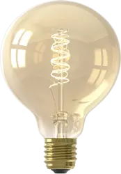 Calex Globe G95 Goud Flex Filament 220-240V 5.5W 470lm 2100K E27 3-stap dimmer