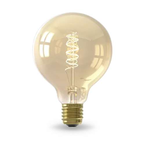 CALEX Globe G95 Goud Flex Filament E27 3.8W 250LM 2100K 220-240V Dimbaar
