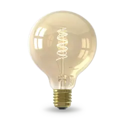 CALEX Globe G95 Goud Flex Filament E27 3.8W 250LM 2100K 220-240V Dimbaar