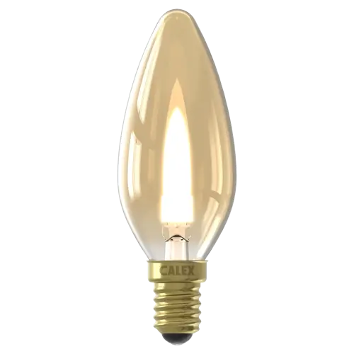 CALEX Kaars B35 Goud Cob E14 1W 15LM 1600K 220-240V 2-stap functie
