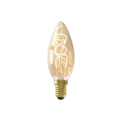 Calex Kaars B35 Goud Flex Filament 220-240V 2.5W 136lm 2100K E14 Dimbaar met LED dimmer