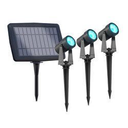 Calex Lamp aosta outdoor solar zwart 3-pack