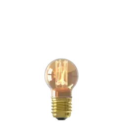 Calex LED Glasfiber P45 Goud SMD 220-240V 2.3W 65lm 1800K E27 Dimbaar met LED dimmer
