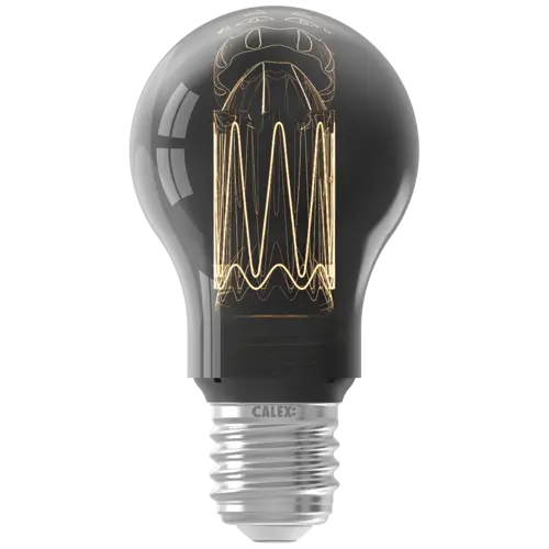 Calex LED Glasfiber Standaard A60 Titanium SMD 220-240V 3.5W 40lm 2000K E27 Dimbaar met LED dimmer