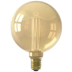 Calex LED Glassfiber Globe G125 Goud SMD 220-240V 3.5W 120lm 1800K E27 Dimbaar met LED dimmer
