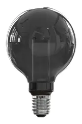 Calex LED Glassfiber Globe G125 Titanium SMD 220-240V 3.5W 40lm 2000K E27 Dimbaar met LED dimmer