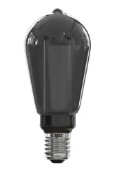 Calex LED Glassfiber Rustiek ST64 Titanium SMD 220-240V 3.5W 40lm 2000K E27 Dimbaar met LED dimmer