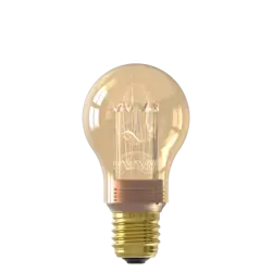 Calex LED Glassfiber Standaard A60 Goud SMD 220-240V 3.5W 120lm 1800K E27 Dimbaar met LED dimmer