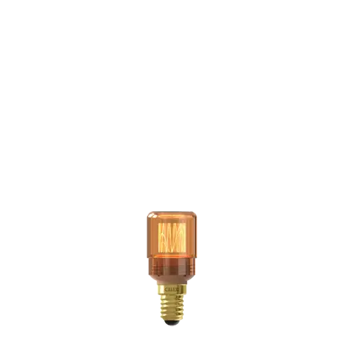 Calex LED Glassfiber T30x70 Goud SMD 220-240V 2.3W 65lm 1800K E14 Dimbaar met LED dimmer