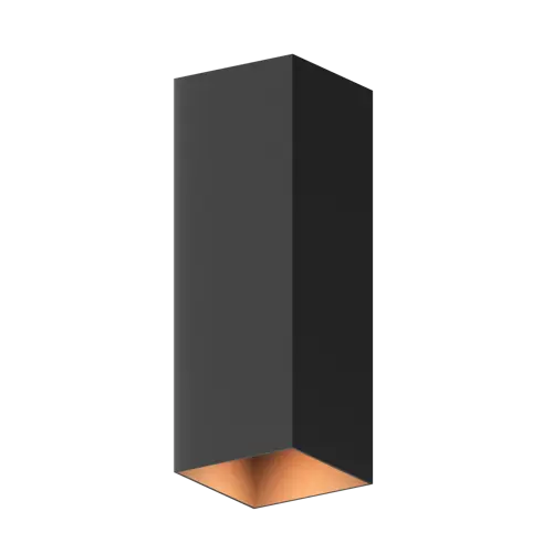 CALEX Milan Outdoor Up and Downlight Vierkant 8.6W 400LM 3000K 220-240V Zwart-Goud