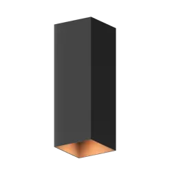 CALEX Milan Outdoor Up and Downlight Vierkant 8.6W 400LM 3000K 220-240V Zwart-Goud