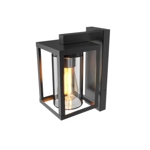 CALEX Naples Outdoor Lantaarn Day en Night Sensor E27 220-240V Zwart