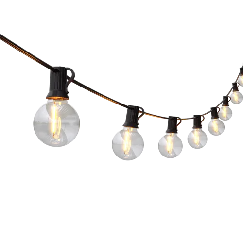 CALEX Outdoor Party String 30M E12 0.2W 39LM 2700K 230V-12V1A Adapter en RF Remote Zwart