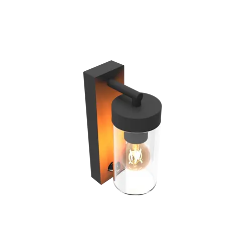 CALEX Perugia Outdoor Lantaarn Motion Sensor E27 220-240V Zwart
