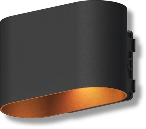 CALEX Potenza Outdoor Up and Downlight 4.9W 330LM 2700K 220-240V Zwart-Goud