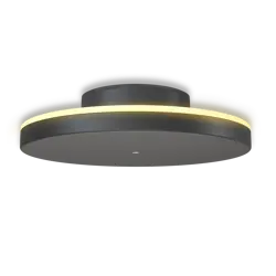 CALEX Siderno Outdoor Battery Rechargeable Wandlamp Rond 20CM SMD 200LM 2700K 5V Dimbaar Zwart