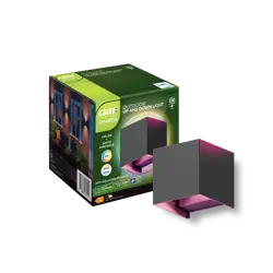 Calex Smart Outdoor Square Wall Light RGB+CCT (2700-6500K) Bluetooth Mesh