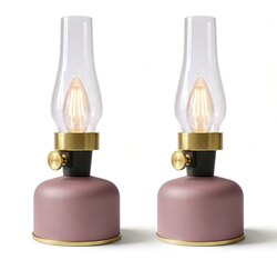 Calex Tafellamp lavinio roze usb 2x