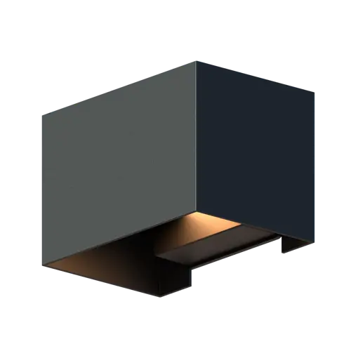 CALEX Venice Outdoor Up and Downlight Rechthoek 7W 400LM 3000K 220-240V Zwart