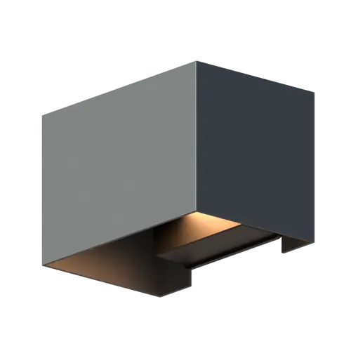 CALEX Venice Outdoor Up and Downlight Rechthoek 7W 400LM 3000K 220-240V Grijs