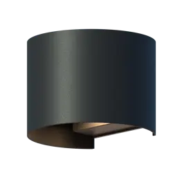 CALEX Verona Outdoor Up and Downlight Ovaal 7W 400LM 3000K 220-240V Zwart