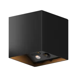 CALEX Volterra Battery Rechargeable Up and Down Wandlamp SMD 1,5W 170LM 2700K 3.7V Zwart