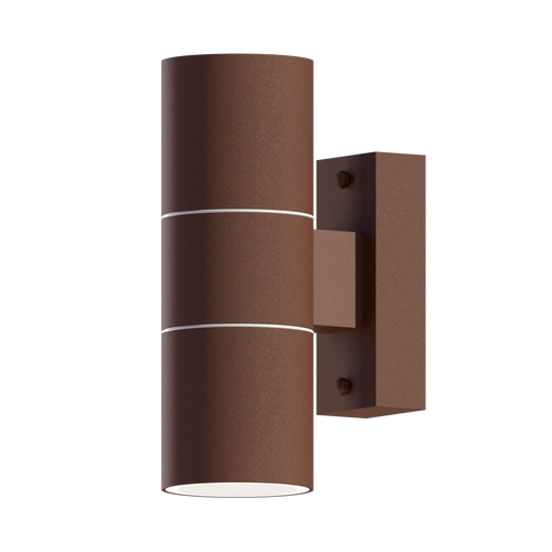 Calex Wandlamp up&down rond roest ip54