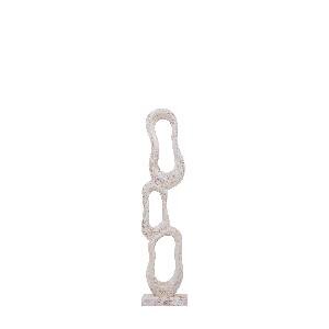 PTMD Camare Beige casted alu abstract open statue S