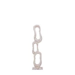PTMD Camare Beige casted alu abstract open statue S