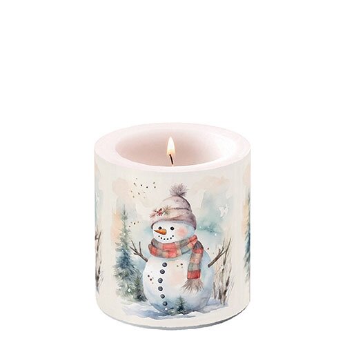 Candle small Snowman in nature